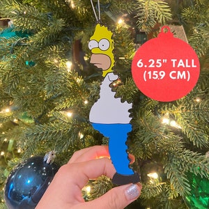 Homer Simpson Christmas Ornament | Bush meme | Large size