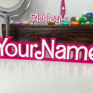 Customized Nameplate - Doll Style | Large or Small | Kid Room Sign | Girl Gift | Personalized