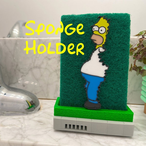 Homer Sponge Holder | Kitchen Decor | Bathroom Decor