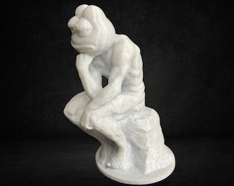 Denkend Pepe-standbeeld | Marmerachtig PLA Meme Decor