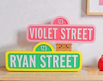 Personalized Sesame Street Style Name Sign – Custom Birthday Party Decor for Kids