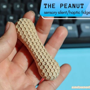 THE PEANUT - Silent Discreet Fidget Slider | Medium Stim Sensory Fidget Toy | Stim Toy, Stress Relief, ADHD, Asmr