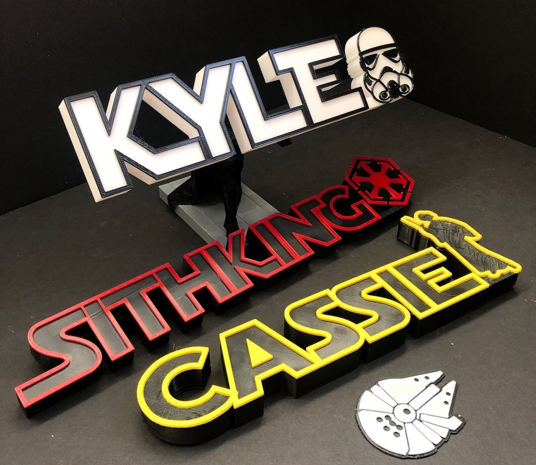 Customizable Name Tag - Star Wars Inspired | Star Wars Desk Name Plate ...