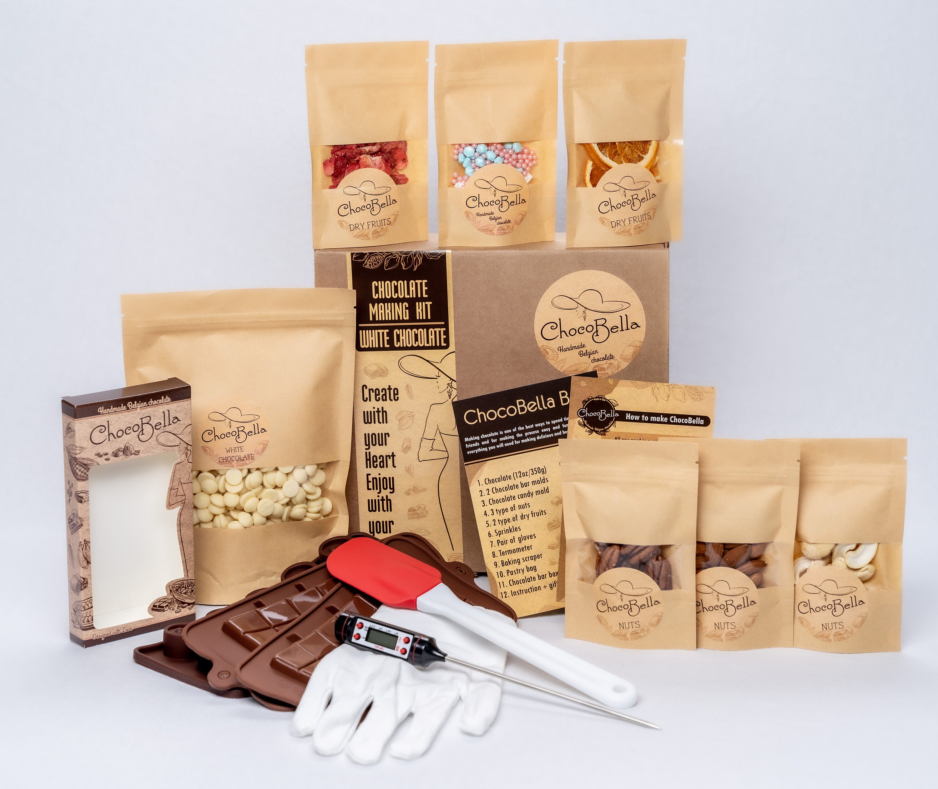 Chocolate Making Kit CHOCOBELLA Milk White Dark chocolate Etsy