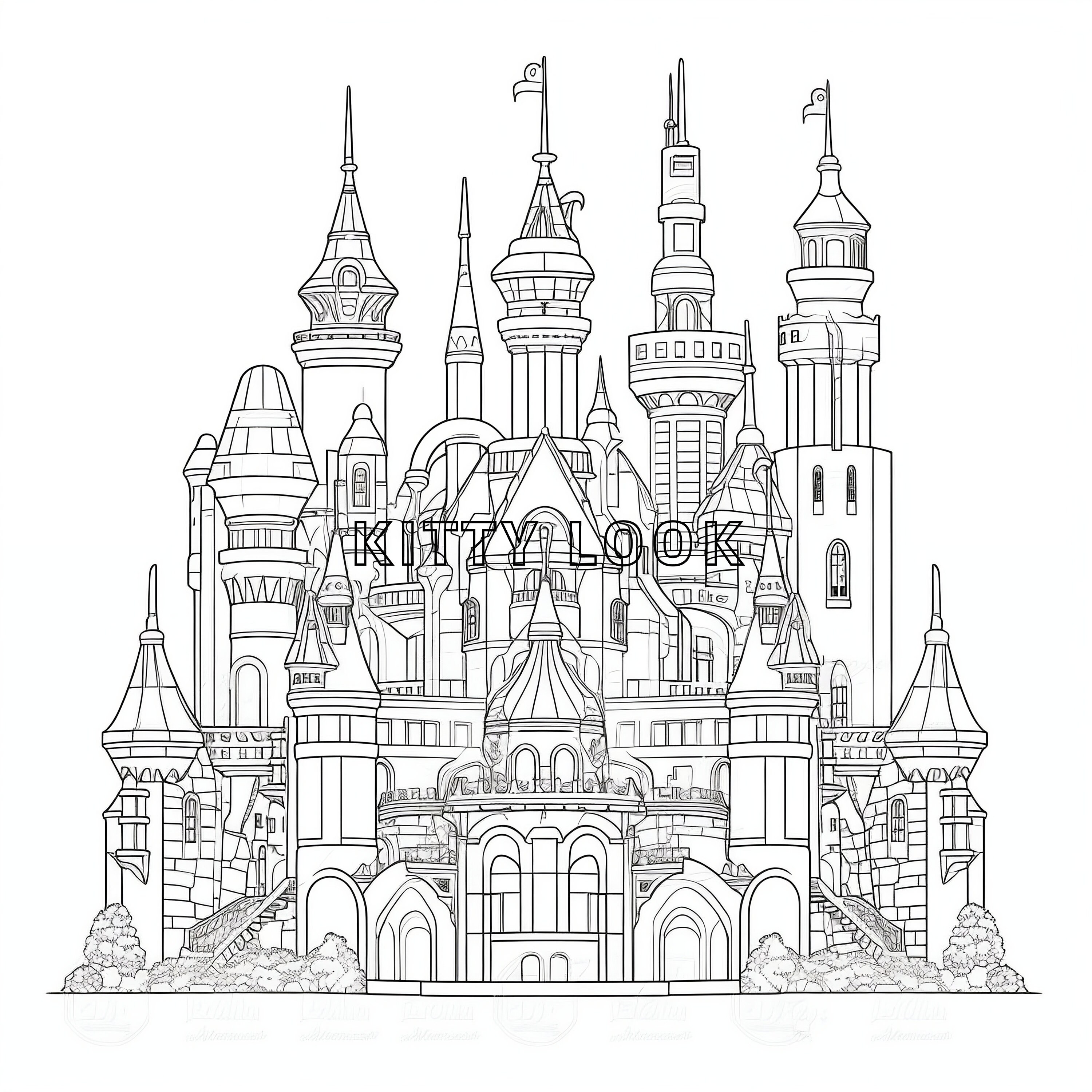 Coloring Book Castle Image To U