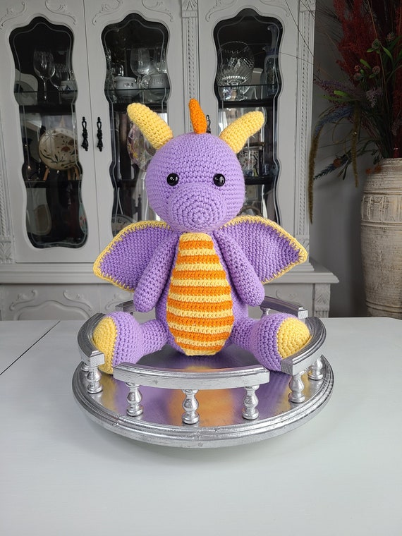 Cute Dragon Kid Plush Toy Handmade Crochet Stuffed Animal Amigurumi Hi