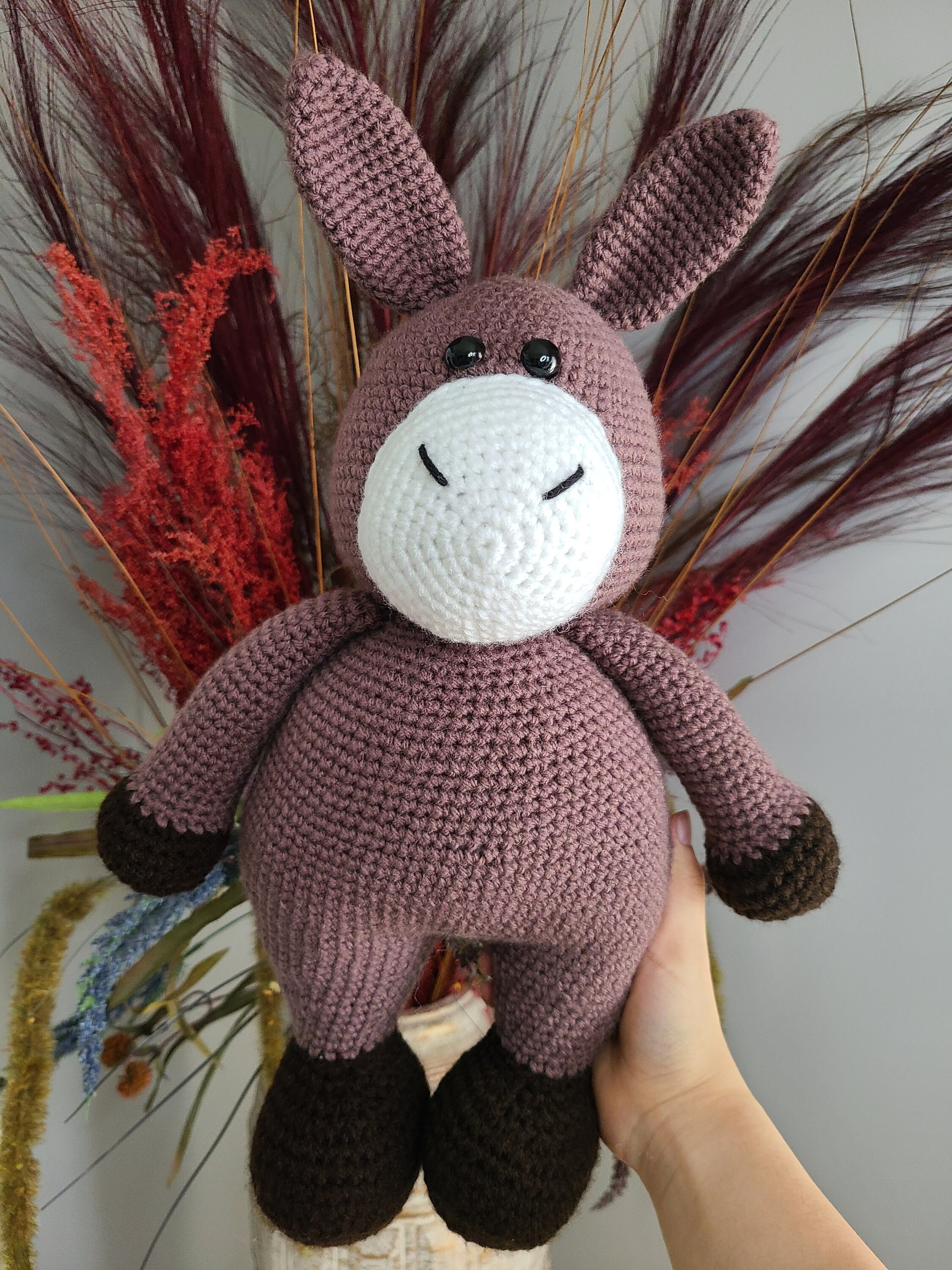 Himalayan Blooms Crochet Standing Donkey Toy