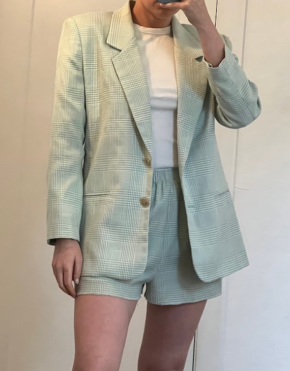 Vintageboxy minimal  Short & Blazer Suit Set