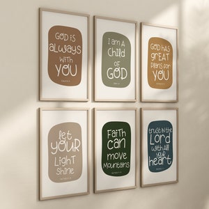 Kids Bible Verse Modern Wall Art, Christian Preschool Education Prints, Scripture Nursery Wall Décor Instant Download, Toddlers Room Poster.