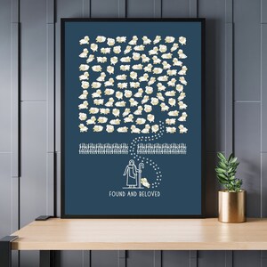 99 Sheep Modern Christian Nursery Wall Décor Instant Download, Faith Based Religious Print Jesus Bible Story Gift, Boys Toddler Room Poster