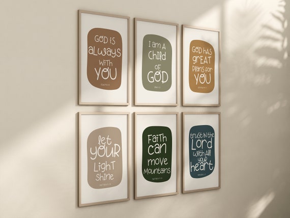 Kids Bible Verse Modern Wall Art, Christian Preschool Education Prints, Scripture Nursery Wall Décor Instant Download, Toddlers Room Poster.