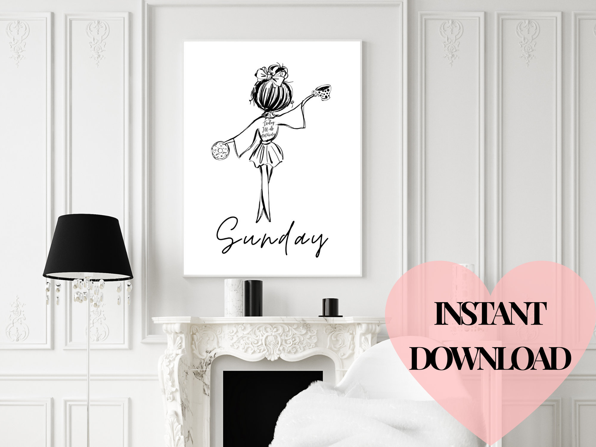 Girl decor PrintableInstant Download Girly Wall ArtWall Art Etsy