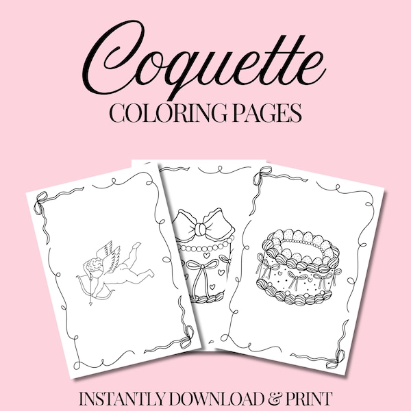 Coquette Coloring - Etsy