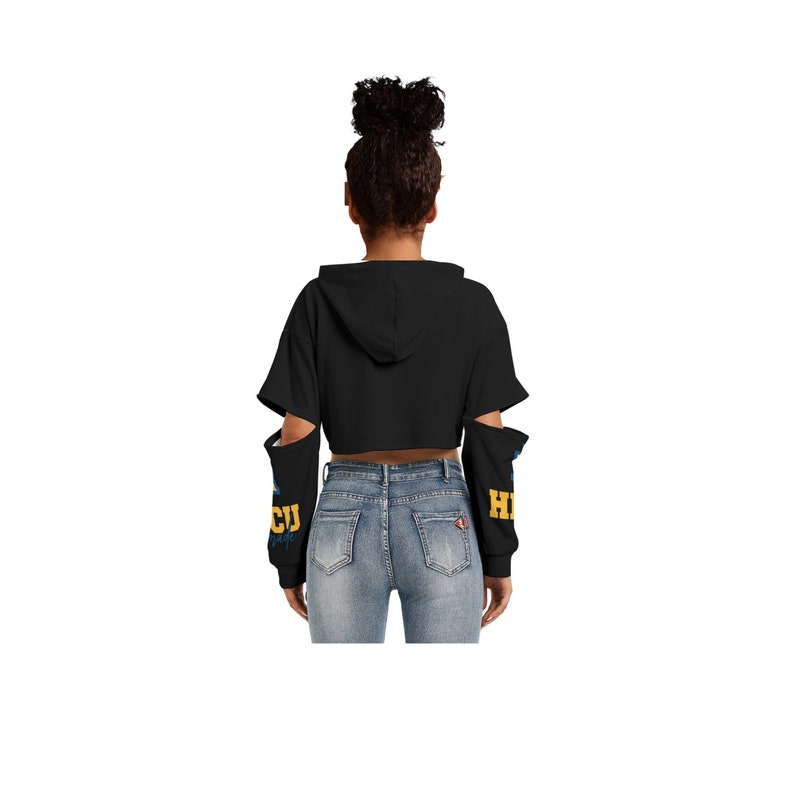North Carolina A&T Heavy Fleece Hoodie With Hollow Out Sleeve-At Least Order 1 Size Up bild 4