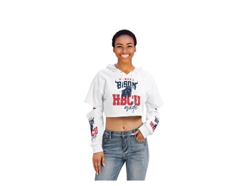 Howard Univ Women's Heavy Fleece Hoodie With Hollow Out Sleeve-Order At Least 1 Size Up-See Sz Chart