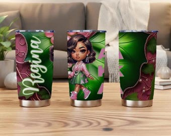 AKA 20OZ Tumbler With Sliding Lid Personalized