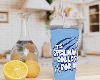 SPELMAN COLLEGE Plastmugg med sugrör