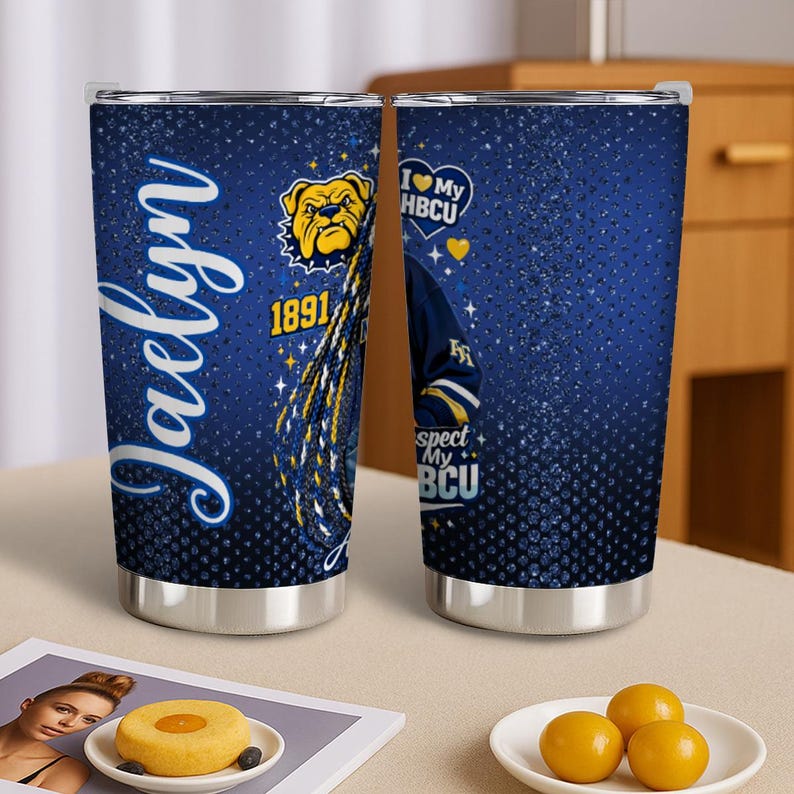 North Carolina A&T Custom 20OZ Tumbler With Sliding Lid image 3