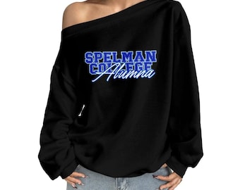 Spelman Alumna Off-Shoulder Sweatshirt