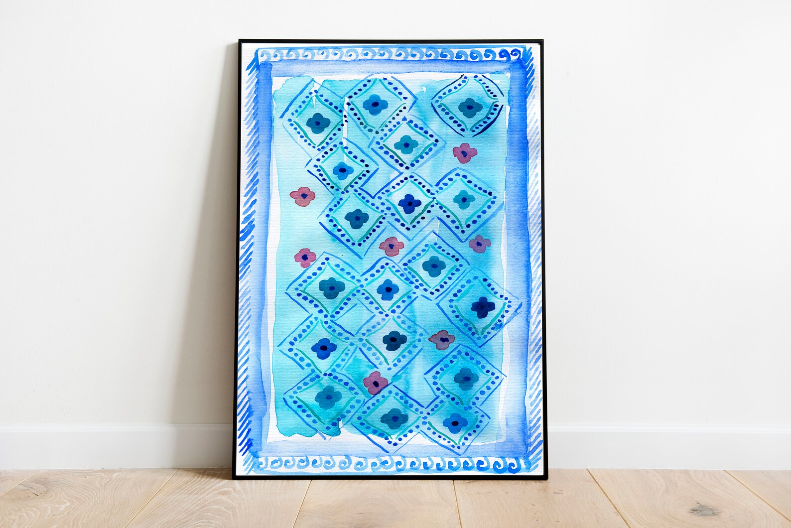 WATERCOLOR CARPET Wall Art Loveartprints© Art Print Etsy