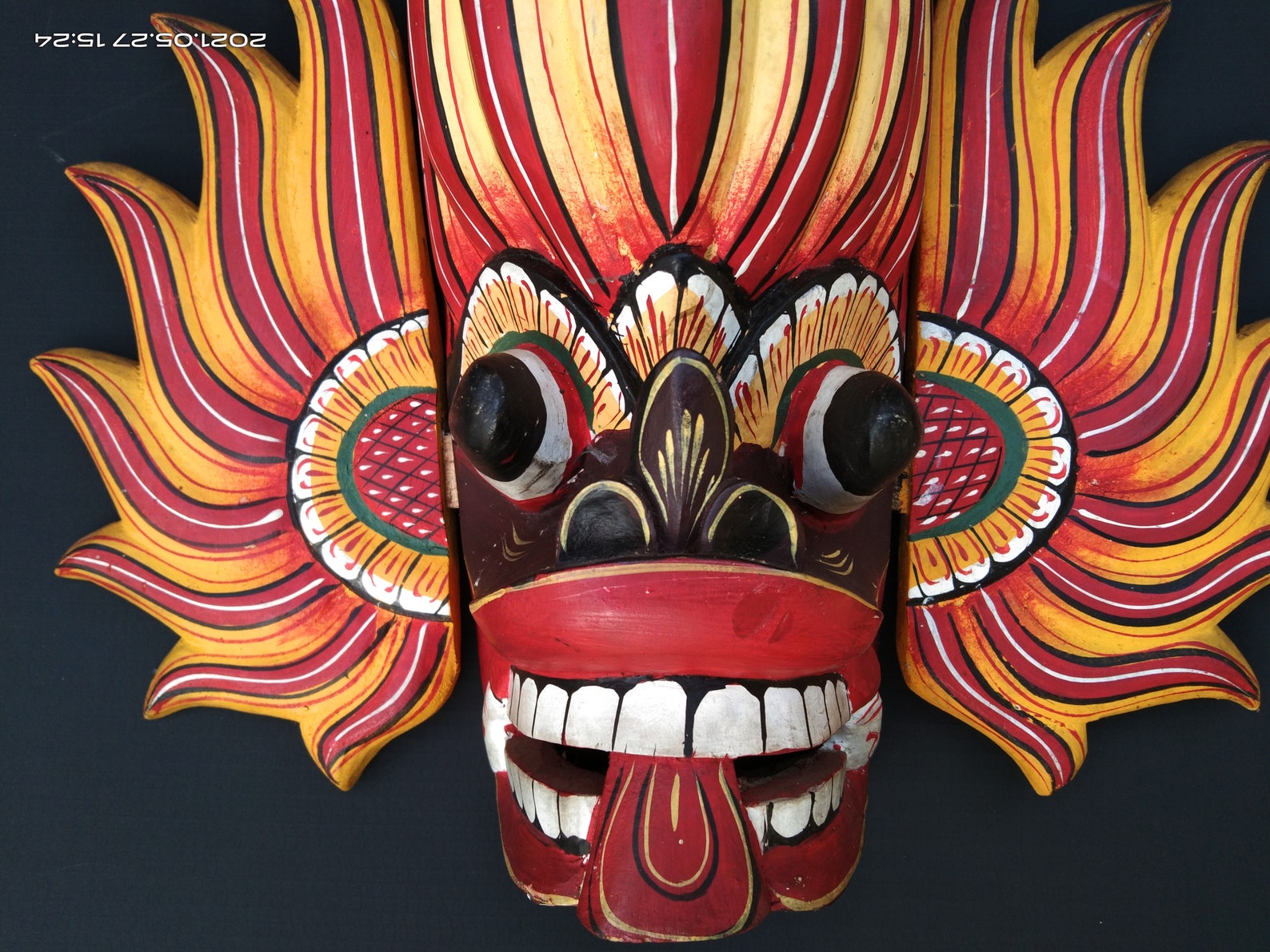 Sri lanka Traditional Fire Devil Mask Strychnine Wood Gini | Etsy