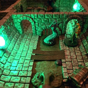 Sewer Tiles Starter Set SMALL - Magnet or Clip together - 24 tiles - 3D Print, DnD, D&D, TTG, RPG, Dungeon Terrain