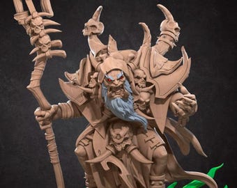 Orc Warlock Mini - 3D Print - 7k Resin, DnD, D&D, ttg, RPG, ork