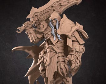 Red Demon Rider Mini, 3D Print - 7k Resin, DnD, D&D, ttg, RPG, Shardblade