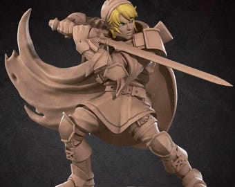 Fighter Mini, 3D Print - 7k Resin, DnD, D&D, ttg, RPG, Link