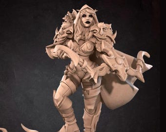Dark Elf Banshee Mini - 3D Print - 7k Resin, DnD, D&D, ttg, RPG