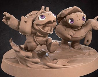 Tortle Baby Mini -  3D Print - 7k Resin, DnD, D&D, TTG, RPG, Turtle babies