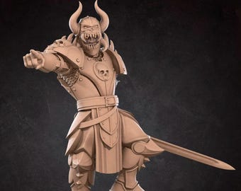 Deathbringer Fighter Mini - 3D Print - 7k Resin, DnD, D&D, ttg, RPG, Human