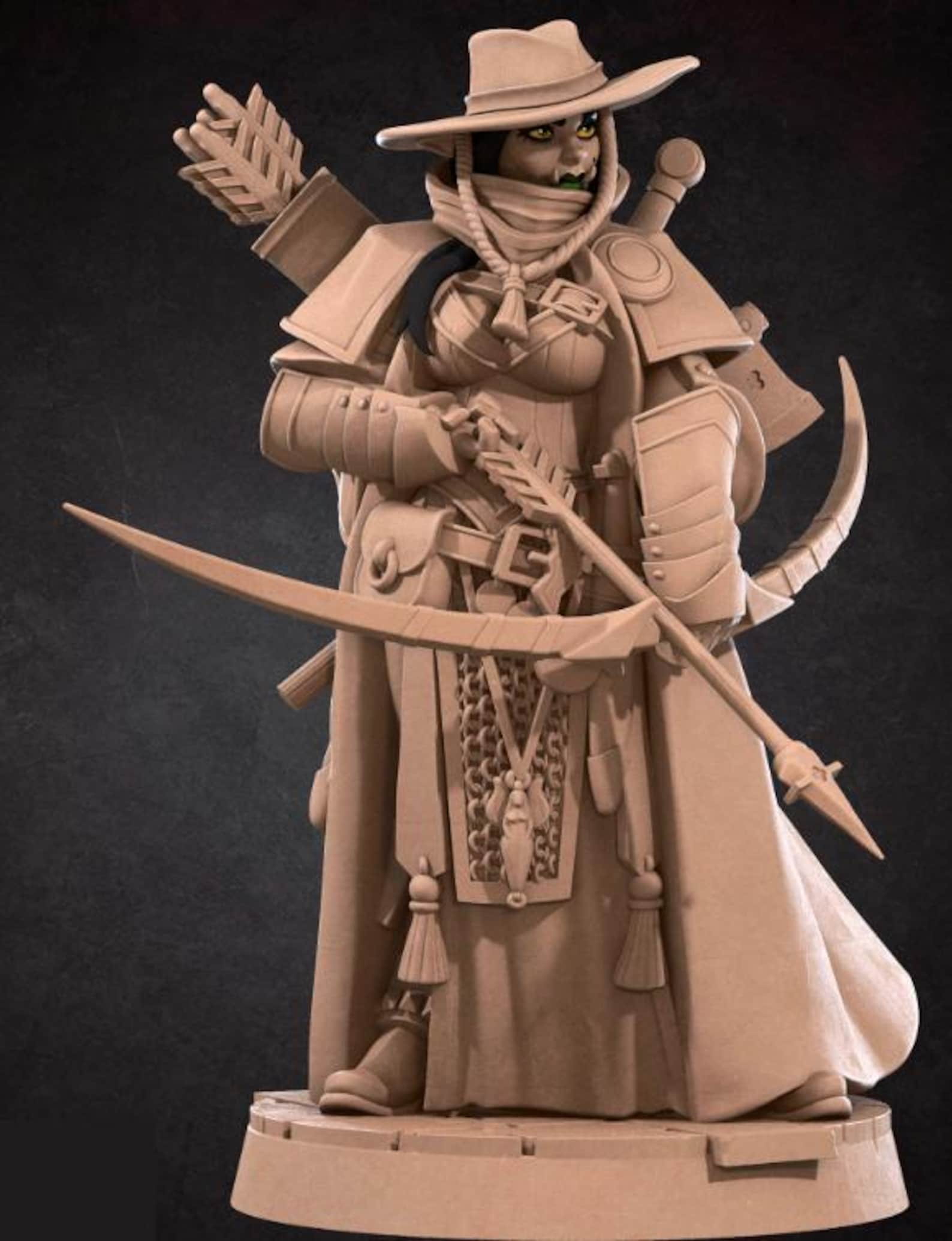 Orc Ranger 3d Model Half-orc Ranger Vindicator Mini , 3D Print - 7k Resin, Dnd, D&D, Ttg ...