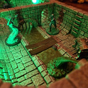 V2 Sewer Tiles Starter Set SMALL - Updated Style! - Magnet or Clip together - 3D Print, DnD, D&D, TTG, RPG, Dungeon Terrain