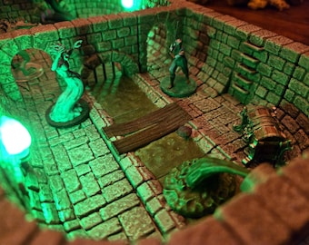 V2 Sewer Tiles Starter Set SMALL - Updated Style! - Magnet or Clip together - 3D Print, DnD, D&D, TTG, RPG, Dungeon Terrain