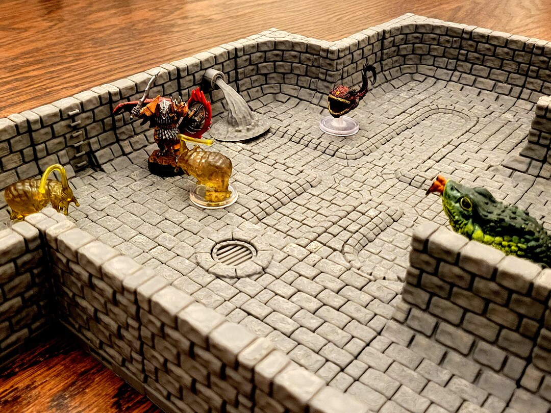 City Sewer Dungeon Tiles Starter Set or Clip Together 40 Tiles