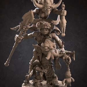 Goblin Battle Stack Mini - 3D Print - 6k Resin - DND, D&D, TTG, RPG, Pathfinder, Batiri, Tomb of Annihilation