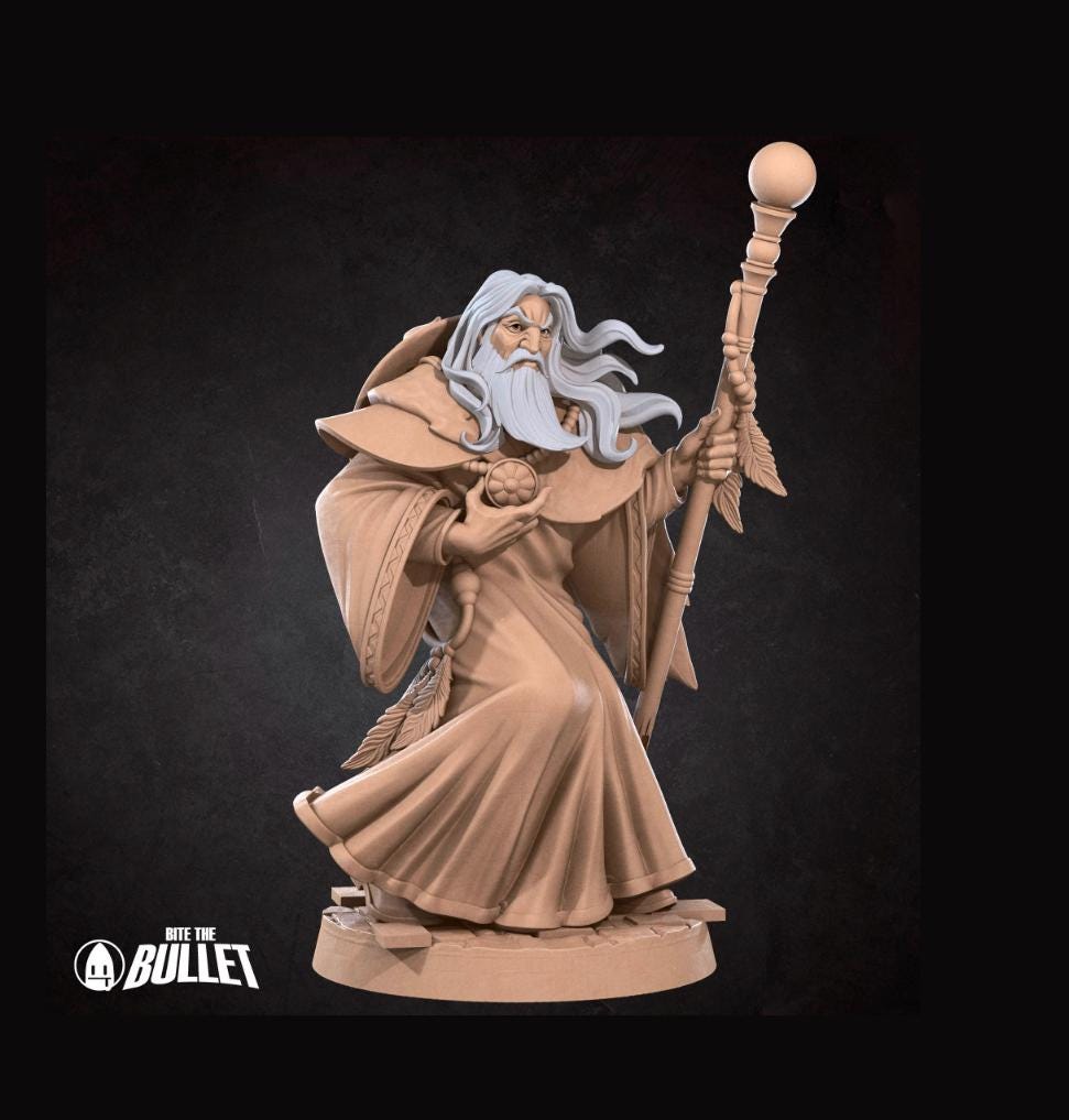 Wizard Mini Wizard Mini - 3D Print - 7k Resin, Dnd, D&D, Ttg, RPG, Male, Robed ...
