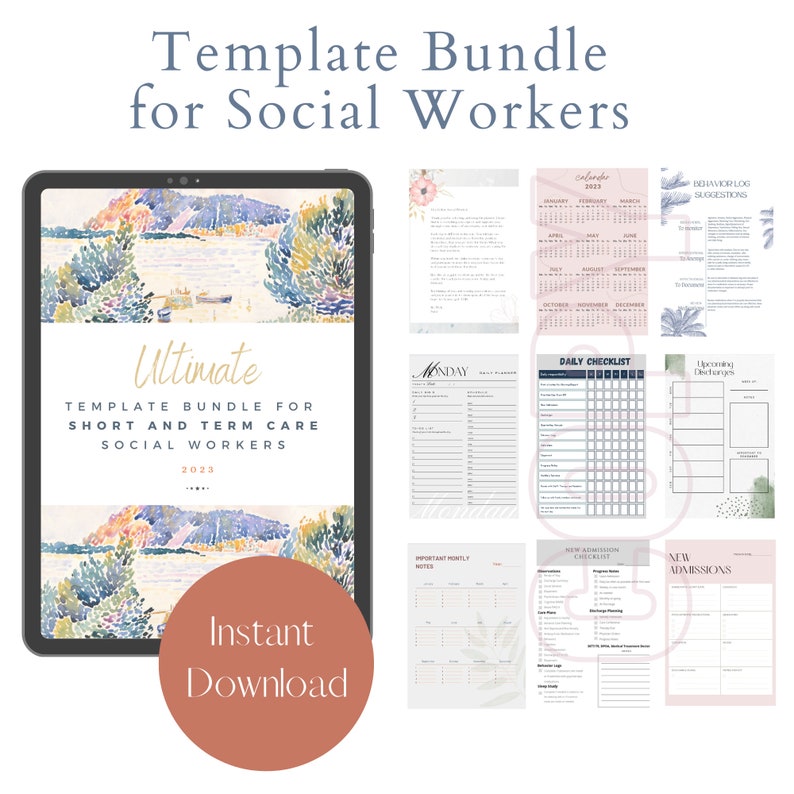 Templates for Social Workers, Digital Templates, Short and Long Term Templates for Social Workers, Digital Templates, Short and Long Term