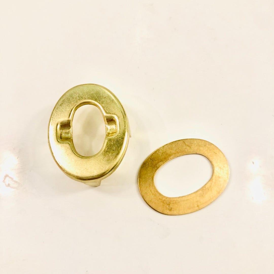 Gilt Brass Twist Lock / Common Sense Turnbutton Eyelet and Washer - Etsy