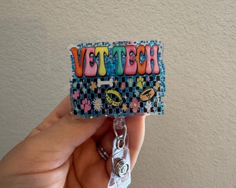 Porta credenciales de técnico veterinario / veterinario