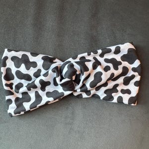 Cow print comfort headband | healthcare headband | workout headband | wear multiple ways