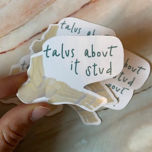 Talus about it stud sticker