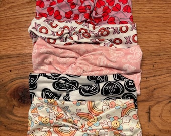 Valentines day FLAT comfort headband | healthcare headband | workout headband | therapy, nursing, RN