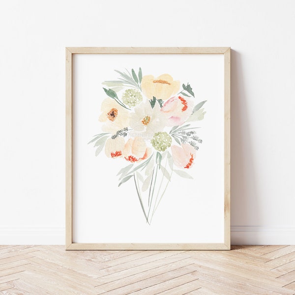 Pastel Floral Wall Etsy