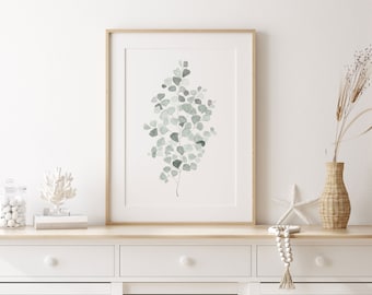 Plant Wall Art, Green Wall Art, Minimalist, Entryway Wall Art, Minimalism wall decor, Plant lover art print, gift for mom, office wall art