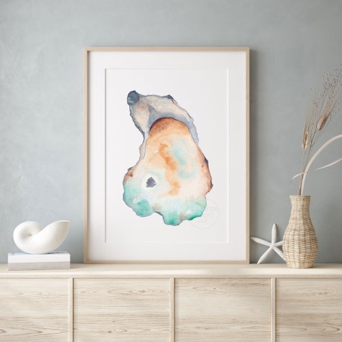 Oeuvre d'art d'huîtres | Décoration côtière | Aquarelle peinte à la main | Thème de la mer
