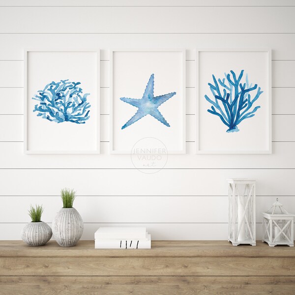 Coral Wall Art Etsy