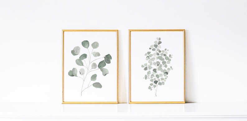 Eucalyptus Wall Art, Eucalyptus Art Print, Minimalist, Green, Home Decor, Plant Wall Art, Wall Decor, Minimalist Wall Art, Bedroom Wall Art image 5