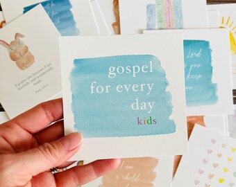 Children's Scripture Cards, Kids Bible Verses, Children's Scripture Illustrations, Baptism Gift, Baby Shower Gift, First Holy Communion Gift